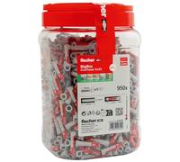 fischer DuoPower BigBox - Tasselli universali 950, 15,2 x 76,2 cm, potenti tasselli a 2 componenti, tasselli in plastica per il montaggio su cemento, mattoni, pietra, pannelli in cartongesso e molto