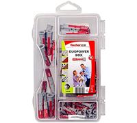 fischer 553109 DuoPower Fai da Te, Rosso, Box mit 5 x 25, 6 x 30, 8 x 40