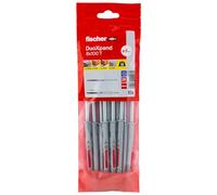 fischer DuoXpand 8 x 100 T, tasselli universali di alta qualità con vite a testa svasata zincata (10 pz.), tasselli per una presa forte, ideali per materiali da costruzione porosi e ancoraggi vicini