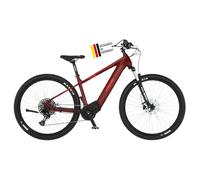 Fischer E-Mountain Bike MONTIS 7.0i Bicicletta elettrica per uomo e donna, RH 49 cm, motore centrale 70 Nm, batteria 36 V, rosso porpora, 49-630 Wh