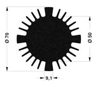 Fischer Elektronik 10021459 SK 570 15 SA Dissipatore per LED 2.27 K/W (Ø x A)