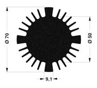 Fischer Elektronik 10021459 SK 570 15 SA Dissipatore per LED 2.27 K/W (Ø x A)