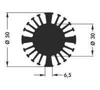 Fischer Elektronik 10021932 SK 602 25 SA Dissipatore per LED 2.3 K/W (Ø x A) 5