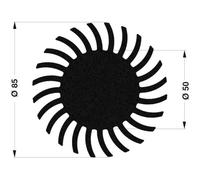 Fischer elektronik sk 572 10 sa dissipatore per led 2.3 k/w x a 85 mm