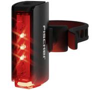FISCHER FAHRRAD 50761 Fanale posteriore PLUS TWIN STOP LED (monocolore) Nero