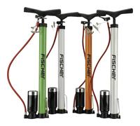 FISCHER - Fischer Fahrrad-standpumpe Alu, Fr Alle Ventile Robuste Standluftpumpe Aus Aluminium, Mit Manometer, - 1 Stck (85586) - SPEDIZIONE GRATUITA