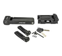 Fischer Bikes Lucchetto pieghevole 85852 con supporto e 2 chiavi di sicurezza – Nero 85 cm