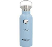 Fischer Borraccia in acciaio inox, 500 ml, per bambini, tappo a vite, per alimenti, colore: blu