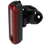 FISCHER Rear, luce LED per bicicletta Stop, 50 LED, luce posteriore con luce del freno, con batteria e funzione di ricarica USB, protezione dagli spruzzi d'acqua secondo IP44, approvato dalla StVZO,