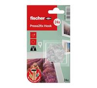 Fischer Fast&Fix 24x Fissa Quadri, Ganci per Appendere Quadri Senza Forare, Installazione Rapida, Non servono cacciavite e Trapano, Meglio dei Chiodi