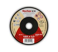 Fischer FCD-FP 125x1,0 INOX Disco da Taglio per Metallo e Acciaio Inox ad Elevate Prestazioni, Tipo 41 Piatto, per Smerigliatrice Angolare, 1 pz