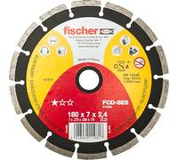 Fischer FCD-SES 180x2,4 DIA Disco da Taglio Diamantato Corona Segmentata per Taglio Veloce Cemento Armato, per Smerigliatrice Angolare, 1 pz
