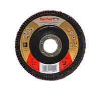 Fischer FFD-AP 115 K80 INOX Disco Abrasivo Lamellare allo Zirconio ad Alte Prestazioni per Rettifica di Acciaio e Acciaio Inossidabile, Flap-disc, per Smerigliatrice Angolare, 1 pz