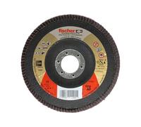 Fischer FFD-AP 125 K120 INOX Disco Abrasivo Lamellare allo Zirconio ad Alte Prestazioni per Rettifica di Acciaio e Acciaio Inossidabile, Flap-disc, per Smerigliatrice Angolare, 1 pz