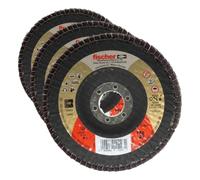 Fischer FFD-AP 125 K60 INOX Disco Abrasivo Lamellare allo Zirconio ad Alte Prestazioni per Rettifica di Acciaio e Acciaio Inossidabile, Flap-disc, per Smerigliatrice Angolare, 1 pz (Confezione da 3)