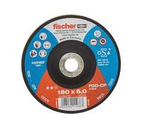 Fischer FGD-CP 180x6,0 CARBON Disco Abrasivo a Lunga Durata per Levigare Efficacemente e Velocemente Acciaio, Tipo 27, per Smerigliatrice Angolare, 1 pz