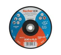 Fischer FGD-CP 230x6,0 CARBON Disco Abrasivo a Lunga Durata per Levigare Efficacemente e Velocemente Acciaio, Tipo 27, per Smerigliatrice Angolare, 1 pz