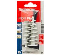 Fischer 570350 Tassello in Nylon FID II Plus-Fissaggio in Pannelli isolanti PSE e PU/Blister da 2 Pezzi, Taille unique