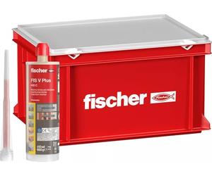 Fischer FIS V PLUS 410C - Ancorante Chimico Strutturale per Calcestruzzo e Muratura,Box 16 Cartucce da 410 ml con 32 Miscelatori, per Pistola da Silicone, Resina Ibrida ad Alte Prestazioni
