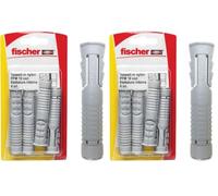 Fischer Fissaggio per Mensola a Scomparsa PFM 10 K in Blister, 4 Tasselli per Murature Piatte e Compatte, 504549 (Confezione da 2)