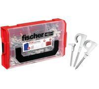 Fischer FixTainer DuoPower + EasyHook + Vite Torx, Set di Vari Ganci, Tasselli DuoPower, Tappi di Copertura e Viti, Ganci Flessibili a Vite per Montaggio in Numerosi Materiali da Costruzione, 228