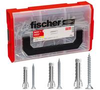 Fischer 50 Tasselli Lunghi SX Plus 8x65 mm per Muro Pieno, Mattone Forato, Muratura, Calcestruzzo, per il Fissaggio di Lampadari, Mobili, Pensili, Mensole, 568108