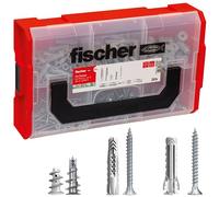 Fischer FIXtainer UX - SX Plus - GK, 240 Pezzi Tasselli e Viti per Muro pieno, Mattone Forato e Cartongesso