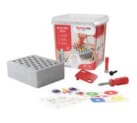 fischertechnik Fischer for Kids Builder-Box 579435 - Attrezzi Giocattolo per Bambini con tasselli Duo Kid, connettori e cacciavite, dai 3 Anni in su