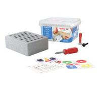 fischertechnik Fischer for Kids Starter-Box 579434 - Attrezzi Giocattolo per Bambini con tasselli Duo Kid e cacciavite, dai 3 Anni in su