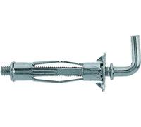 fischer HM 5 x 65 H - Ugelli per cavità in metallo con gancio angolare per il fissaggio di immagini, binari per tende in materiali da costruzione a pannelli, 50 pezzi - Art. n. 519781