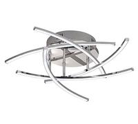 FISCHER & HONSEL Plafoniera LED Cross tunable white, 5 luci cromo FISCHER & HONSEL
