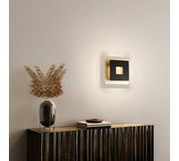 FISCHER & HONSEL Applique a LED Hennes, larghezza 18 cm, foglia d'oro/nero FISCHER & HONSEL