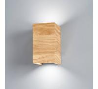 FISCHER & HONSEL Applique a LED Shine-Wood rovere 2xGU10 10x18cm FISCHER & HONSEL