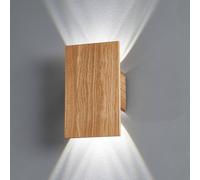 FISCHER & HONSEL Applique a LED Shine-Wood rovere 4xLED 15x25cm FISCHER & HONSEL