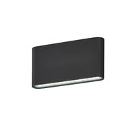 FISCHER & HONSEL Applique da esterno Scone LED, nero, larghezza 17,5 cm, a 2 luci. FISCHER & HONSEL