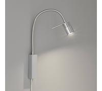 FISCHER & HONSEL Applique LED River braccio flex, metallo scanalato FISCHER & HONSEL