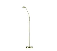 Fischer & Honsel Lampada a stelo Dent, 1 LED da 6,0 Watt, colore ottone opaco, 3 livelli CCT, dimmerabile, braccio flessibile, 40109, 23 x 23 x 150 cm (L x P x A)