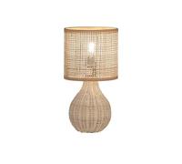 Fischer & Honsel Lampada da tavolo, Nature | Vite naturale | Paralume a maglia di vite naturale | Altezza: 31,00 cm, diametro: 16,00 cm | con interruttore a filo | 1 x E14 max. 25 Watt senza lampadina