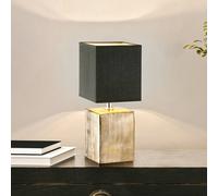 FISCHER & HONSEL Lampada da tavolo Ouro, nero/bronzo antico, 35 cm, tessuto/ceramica FISCHER & HONSEL