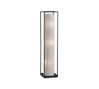 Fischer & Honsel Lampada da terra Thor | nero sabbia | paralume in tessuto bianco lino | lunghezza: 25 cm, larghezza: 25 cm, altezza: 114,50 cm | con interruttore a pedale | 3 x E14 max. 25,0 W senza