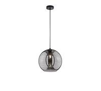 Lampada Pendente Luce Sala da Pranzo Nero Vetro Lampada da Cucina Fumé 140cm [EEK: Non valutato]