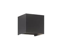 Fischer & Honsel LED-Wandleuchte Wall, 2x3W, 540lm, 3000K, schwarz (30259)