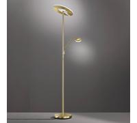 FISCHER & HONSEL Piantana LED Dent con braccio lettura, CCT, ottone FISCHER & HONSEL