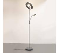 FISCHER & HONSEL Piantana LED Dent, grigio sabbia, 180 cm, metallo, CCT, a 2 luci. FISCHER & HONSEL