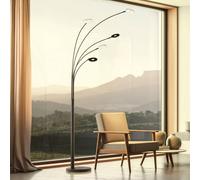 FISCHER & HONSEL Piantana LED Dent, nera, 225 cm, metallo, CCT, a 5 luci. FISCHER & HONSEL