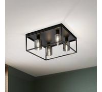 FISCHER & HONSEL Plafoniera Iska con cornice, 4 luci FISCHER & HONSEL