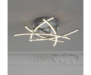 FISCHER & HONSEL Plafoniera LED Cross tunable white, 5 luci cromo FISCHER & HONSEL