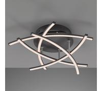 FISCHER & HONSEL Plafoniera LED Cross, Tunable White, 5 luci, nero FISCHER & HONSEL