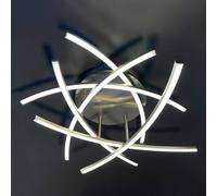 FISCHER & HONSEL Plafoniera LED Cross Tunable White, 6 luci, nichel FISCHER & HONSEL