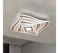 FISCHER & HONSEL Plafoniera LED HERO, greige, 50x50 cm Telecomando CCT dimmerabile FISCHER & HONSEL